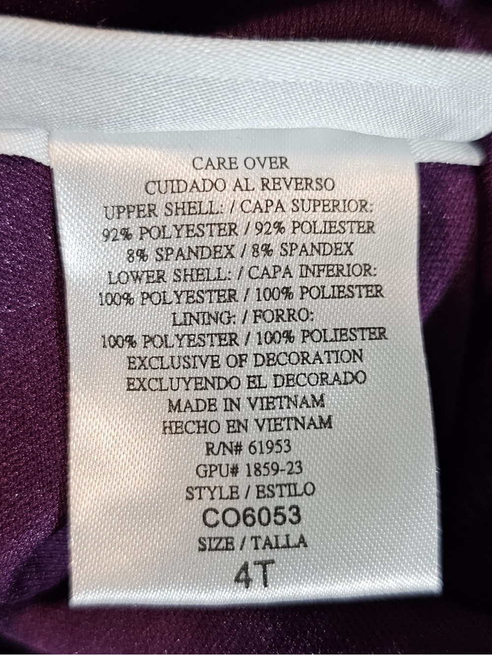 Joanna Michelle Girls Purple Velvet Lace Party Dress Size 4T - Picture 10 of 12